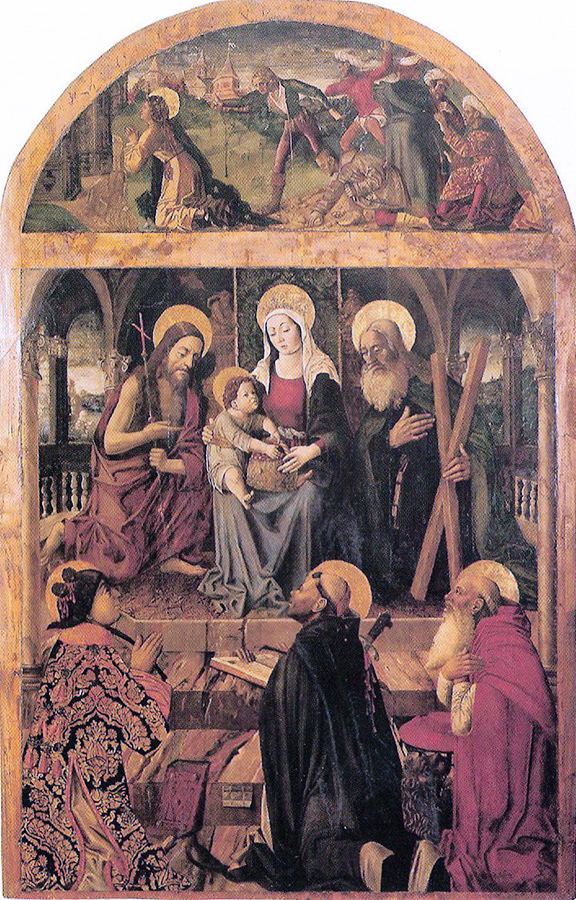 Pietro Befulco - Madonna col bambino e santi - Martirio di S Stefano - 1490