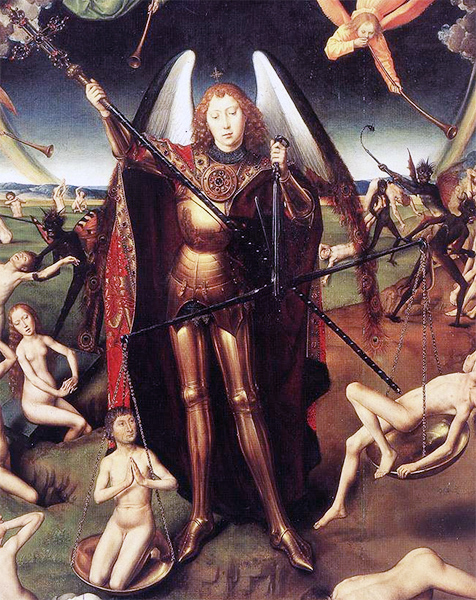 Hans Memling, Polittico del Giudizio Universale - dettaglio