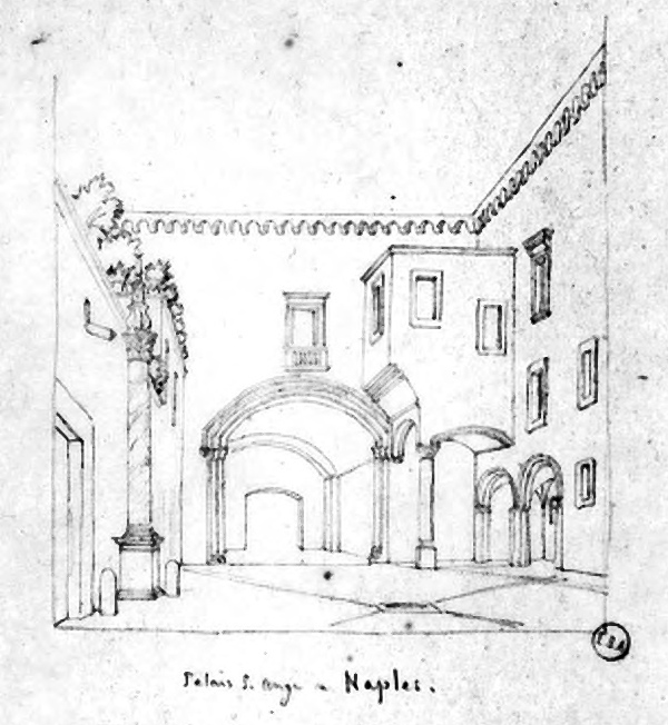 Atrio Palazzo Carafa intorno al 1820